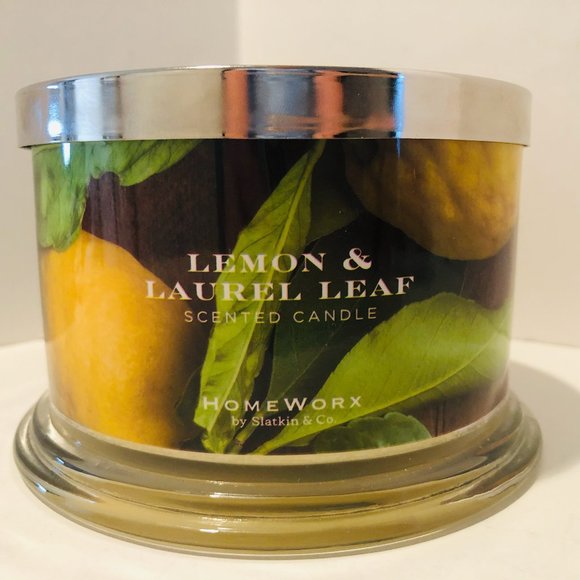 HomeWorx Accents Homeworx By Slatkin Co Lemon Laurel Leaf 4wick Candle 8 Oz New Poshmark